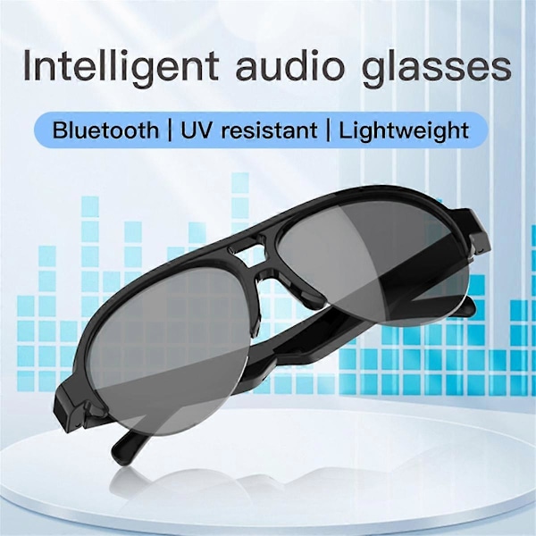 Bluetooth-aurinkolasit, älylasit, handsfree-puhelut, musiikki-aurinkolasit, sopivat langattomille Bluetooth-kuulokkeille