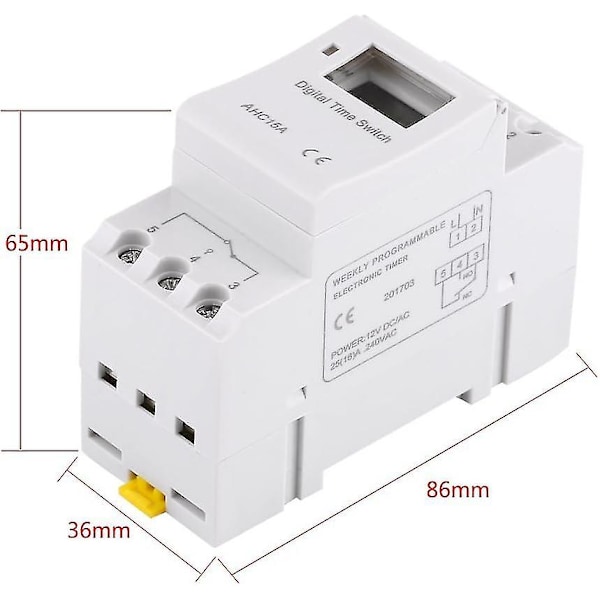 LCD-timer Ukentlig Digital Elektrisk Timer Timerbryter 15a(220v)