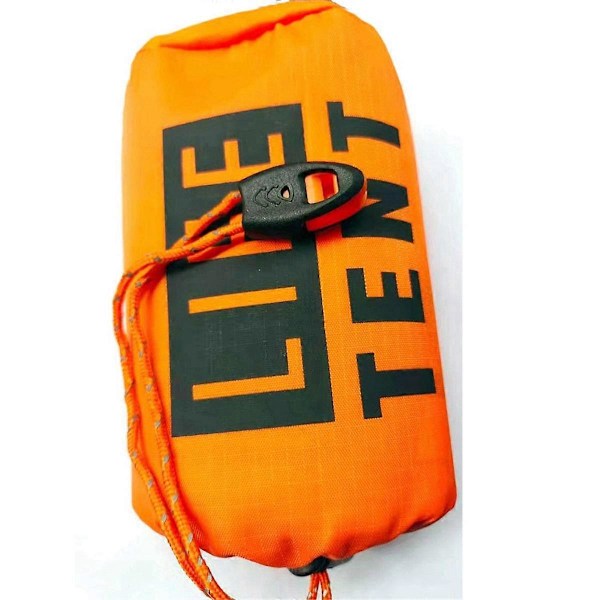Nöd Tält Utomhus Överlevnadsfilt Överlevnadsfilt Isolering Filt Enkelt Tält Orange Tält+Väska med Visselpipa