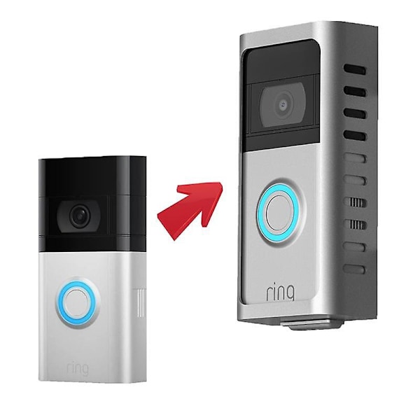 Stöldskyddande Dörrklocka Mount för Ring Video Doorbell 1/2/3/3 Plus/4/2020 Release/2023 Dörrklocka Mount H
