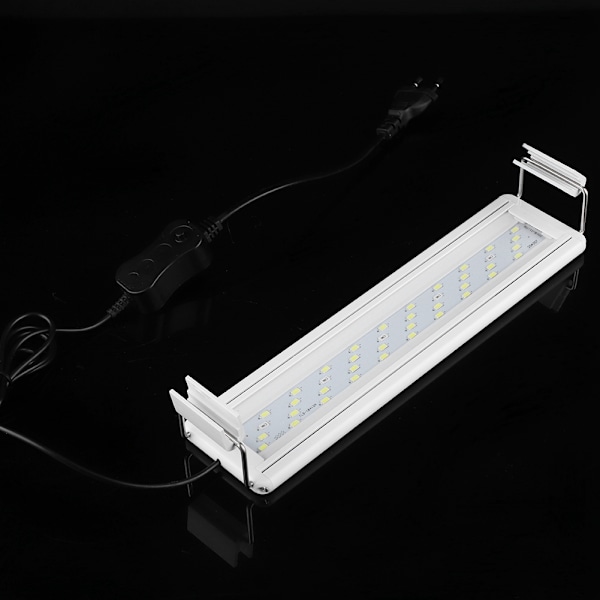 Klips på akvarium mini LED-lys uttrekkbar fisketanklampe EU-plugg 220V