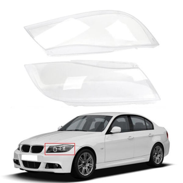 Bil Lykte Skjerm Xenon Frontlys Klar Linse Skall Deksel for 3 Serie E90 E91 2005-2012 Høyre Foran