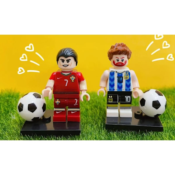 8 stk. VM Fodbold Drenge Byggeklodser Legetøj, Julegave, Send stadion base 8pcs
