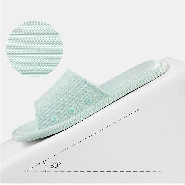 Gröna 4243 Storlek (för 4142) Badtofflor Unisex Halksäkra Duschsandaler Sommar Inomhus Mjuka Tysta Tofflor