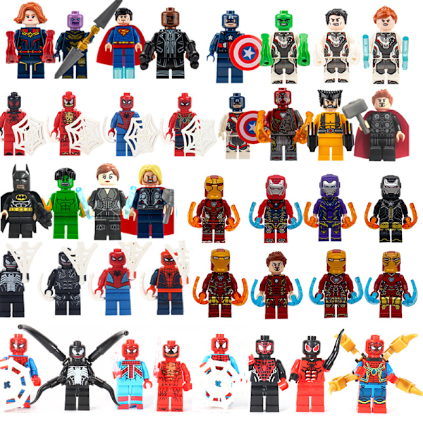 40 Stykker Avengers Minifigurer Byggeklosser Lekefigurer Sett for Barn Fans Bursdagsgaver