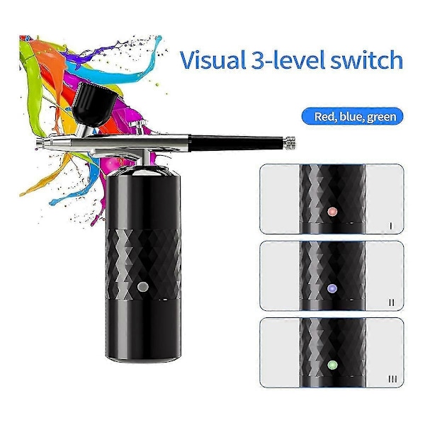 Airbrush-set Laddningsbart Trådlöst Airbrushkompressor Bärbar Handhållen Airbrush för Modellmålning