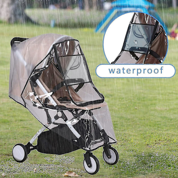 Universal Regnöverdrag För Barnvagn Transparent Vagn Regnöverdrag Vindtätt Och