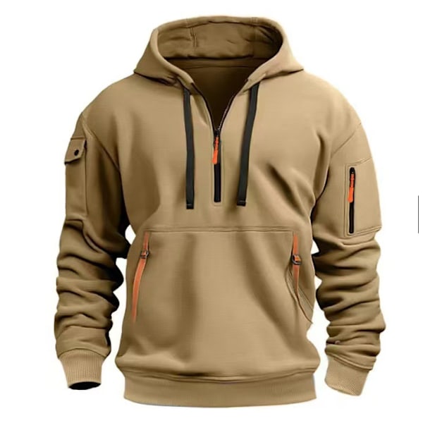 Mænds Hoodies, Modetrøjer, Mænds Sweatshirts Khaki M