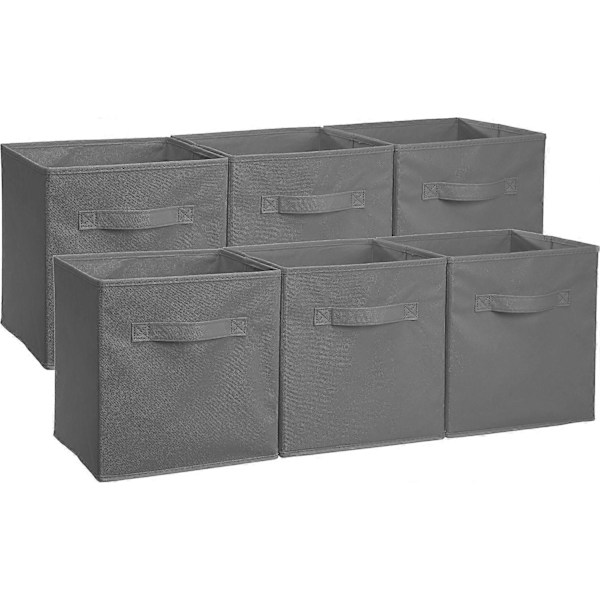Kasaannettavat kangaskorikotelot kahvoilla, Beige - 6 kpl pakkaus