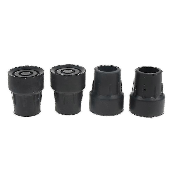 4 stk 25 mm Gummi Trekkingstokkhette Vandrestokk Ferrule Sklisikker Fotdeksel