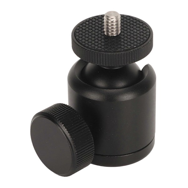 Mini Kulhuvud 1/4 tum Skruv 3/8 tum Gänga 360 Grader Roterbar Aluminiumlegering Kamera Hotsko Fäste för Stativ Monopod