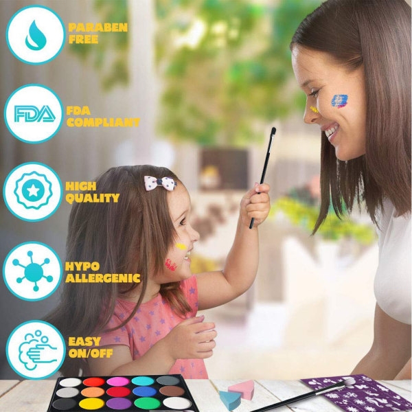 Professionel 36 farver Ansigtsmålning Kit Makeup Palette