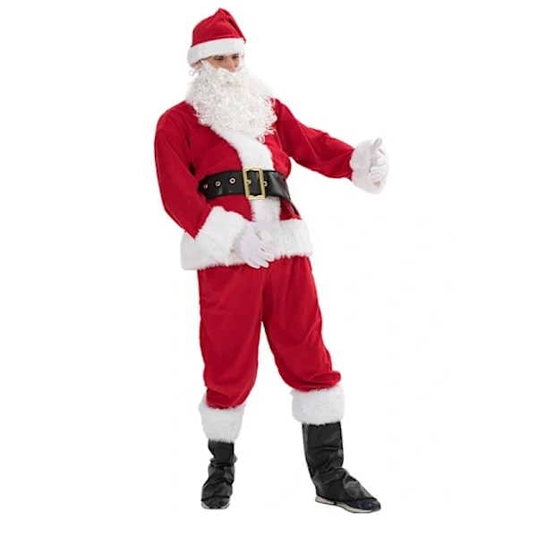 Julemandskostume 7 Dele Jul Kostume Til Voksne Rollespil Julemandskostume 3XL