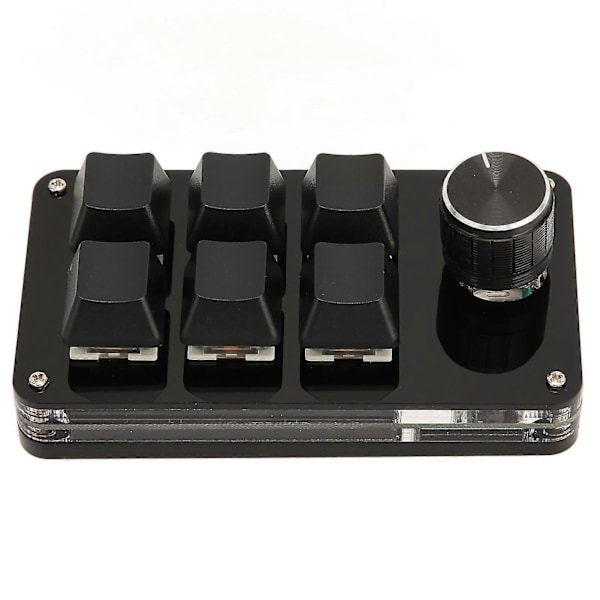 6-Tasters Mini Tastatur med Knott USB DIY Programmerbar Tastatur OSU Spilltastatur for Spill Kontor