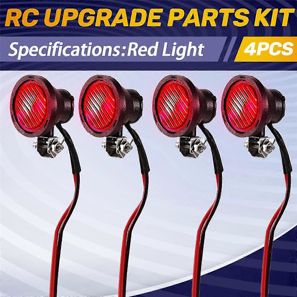 LED Lys Frontlykter Spotlight for -4 TRX6 Axial SCX10 SCX24 1/10 1/24 RC Bil Lastebil Dekorasjonsdeler 4LED C