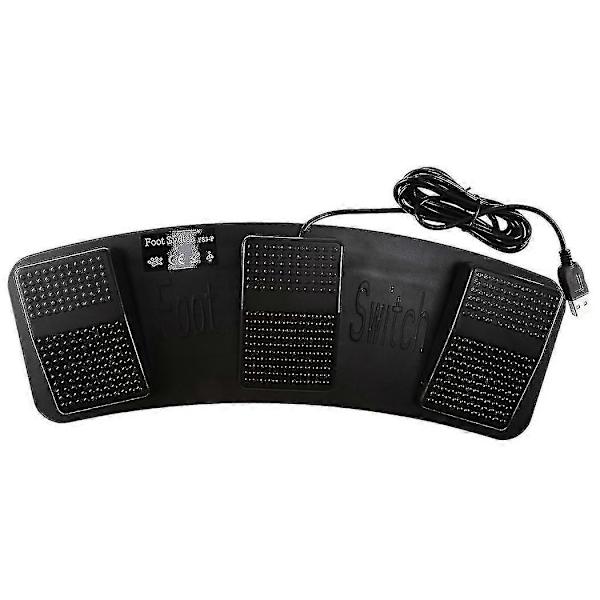 Fs3-p Usb Trippel Fotpedal Kontrolltangentbord Mus 3 Pedaler Simulera Vilken Tangent Som Helst På Tangentbord Com