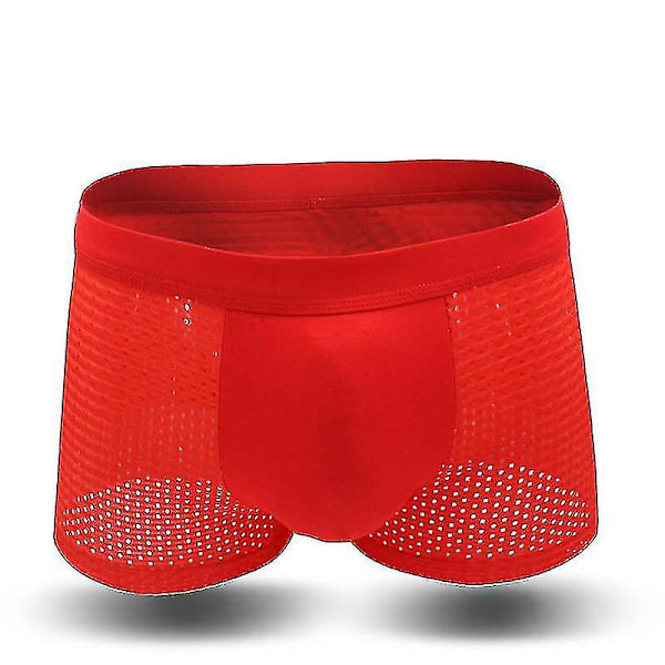 3 st Män Bambu Fiber Nät Andas U Konvex Underbyxor Kalsonger Boxerkalsonger