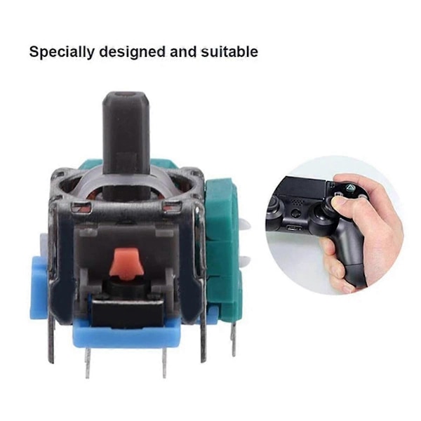 3D Analog Joystick Potensiometer for Spillkonsoll med Joystick-hetter og Skrutrekkersett