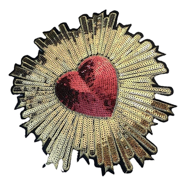 Broderte blomsterlapper med gradientmønster, hudvennlig stoff, DIY-sylapper, stryke-på-lapper