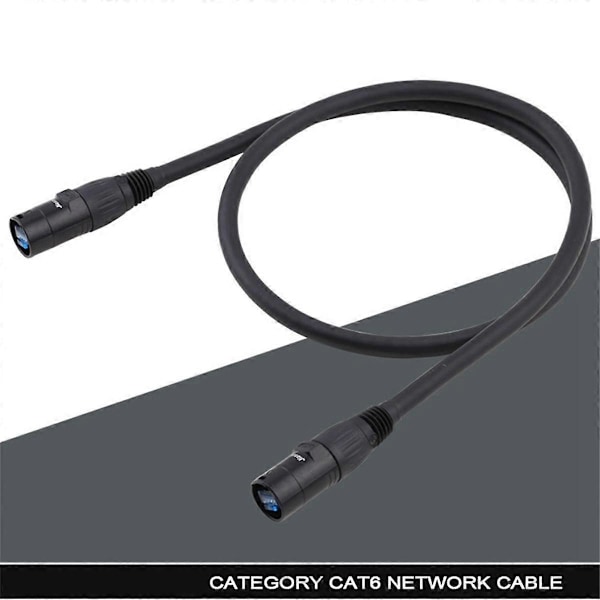 CAT6 Ethernet-kabel, EtherCON-kompatibla RJ45-kontakter för industriell utrustning, underhållningsscen, 1 meter