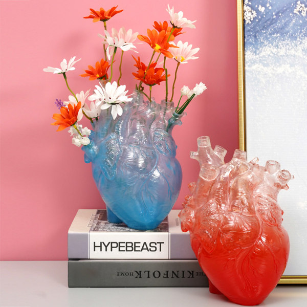 (Lille - Transparent) Transparent Hjerte Vase