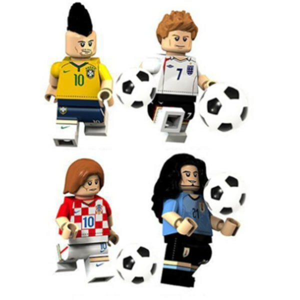 7 stk. VM Fodbold Drenge Byggeklodser Legetøj, Julegave, Send stadion base 7pcs