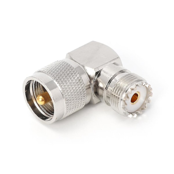 UHF PL259 Han-stik til SO239 Hun-stik Vinkelret 90 Grader RF Adapter Forbindelse