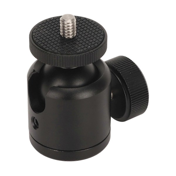 Mini Kulhuvud 1/4 tum Skruv 3/8 tum Gänga 360 Grader Roterbar Aluminiumlegering Kamera Hotsko Fäste för Stativ Monopod