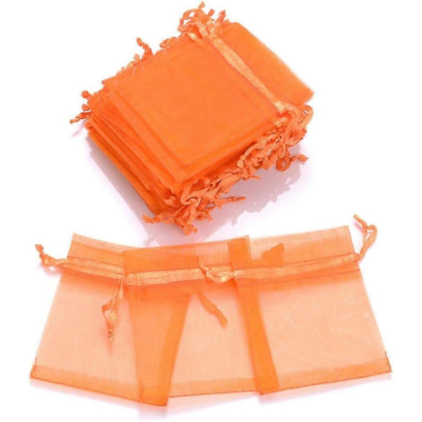 50 stk. 10 x 15 cm Organza Gavepose med Snøre - Bryllupsgavepose