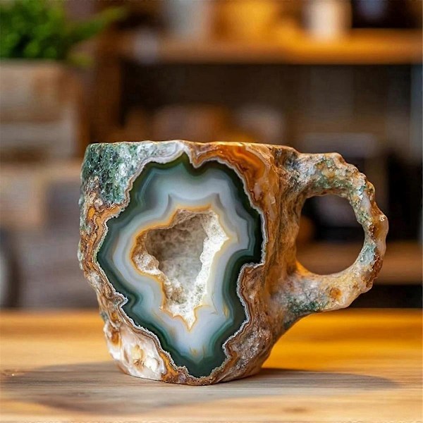 Elegant Lyxig Mineral Kristall Kaffe KOPP, Färgglad Kristall KOPP Genomskinlig Kaffe KOPP, för Hemmet Kontor