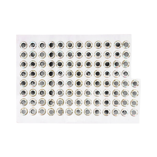 100pcs 10mm Artificial Fishing Eyes Fish Eyes Sticker Fishing Accessories Tackle Fishing Lure EyesSilver