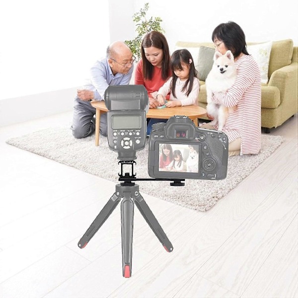 Trippel Hotsko Mount, Kamera Hotsko Adapter, 3-i-1 Hotsko Mount, Trippel Hotsko Mount för Mikrofoner, Kameror, Videokameror (Svart)
