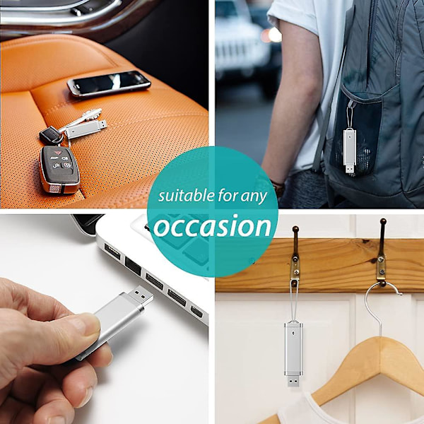 Salamanter 64 Gt Muistitikku USB-muistitikku USB-tikku 64 Gt Muistitikku USB-asema Pen Drive Jump Drive LED-valolla