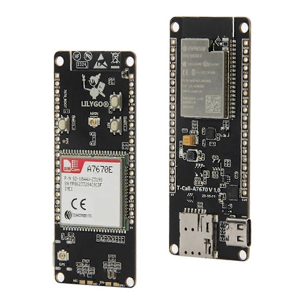 -Call A7670 4G 2G ESP32 Utvecklingskort A7670E LTE GSM Nätverk ESP32-WROVER-E WiFi Bluetooth Trådlös Modul