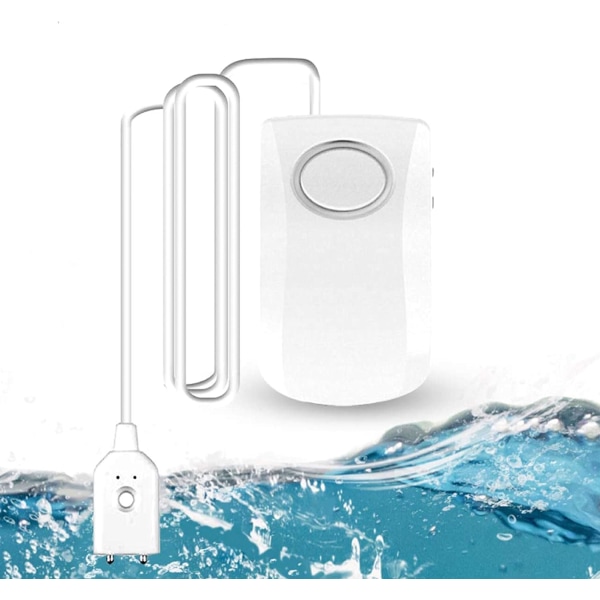 Vattendetektor, vannlarm, 130dB superhögt vannläckarm, vannsensor, vannläckagedetektor med TUYA/Smart Life-app, trådløst vann
