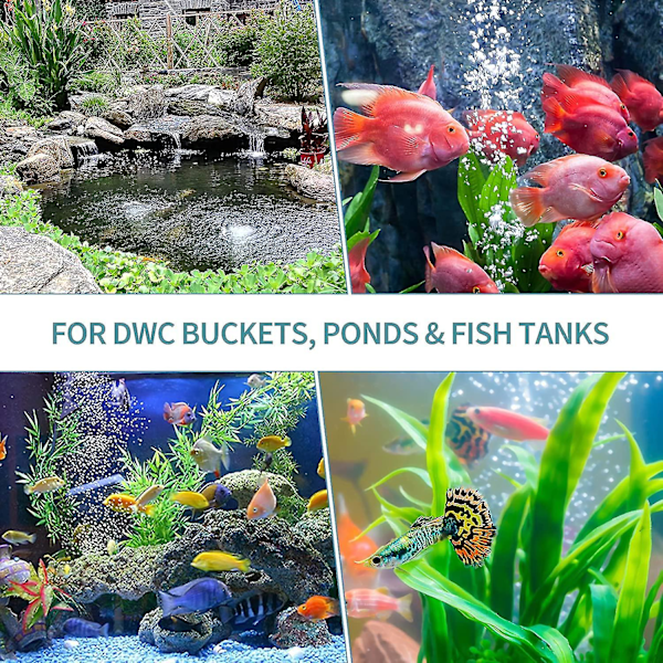 Akvarium 10cm Luftsten Bobler Diffuser Utgivelsesverktøy For Luftpumper Fiskekummer Bøtter Dammer Og Tanker Dwc-2 Pakk