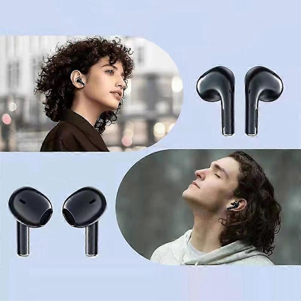 BT Ørepropper Vanntette Støyreduksjon Stereo Ergonomiske Trådløse Ørepropper Hodetelefoner for Utendørs Sport Svart for M6mini