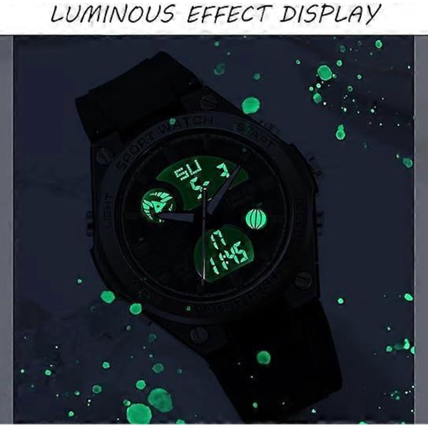 Dame Digitalt Ur Sports Vandafvisende Ur LED Baggrundsbelysning Alarm Stopur Armbåndsur