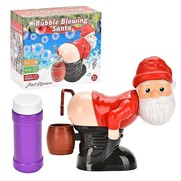 Funny Santa Automatic Fart Bubble Machine With Flashing Lights Music