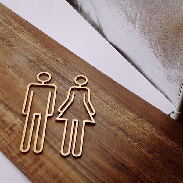Toalettskylt Tips Dörrskylt Väggdekal WC Badrumsskylt Skylt Konst Hotell Hem D