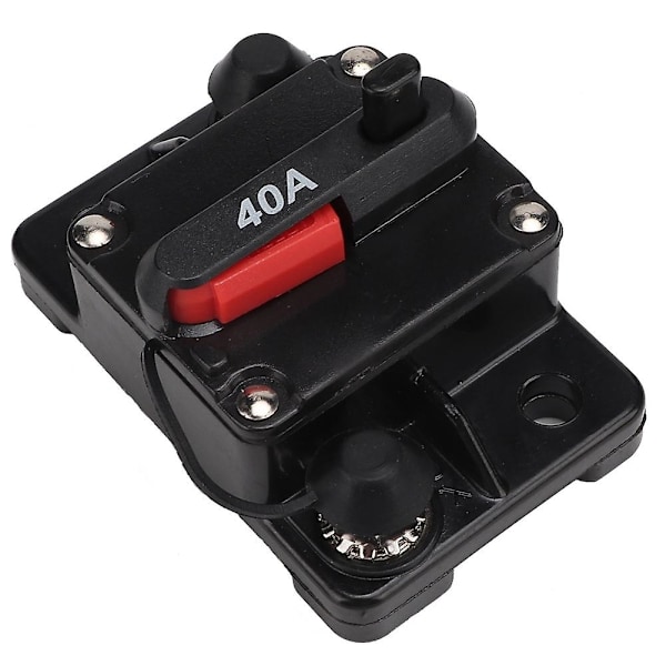 12V 30A/40A/60A Bilstereo Audio Resetbar Sikring Inline Kredsløbsafbryder Selvgendannelse (40A)