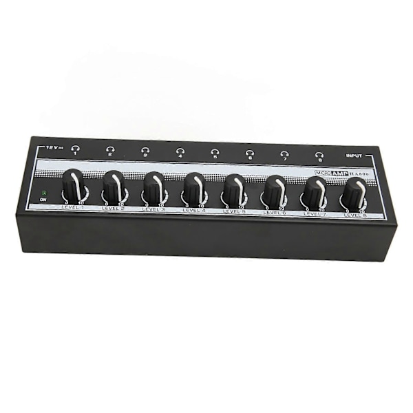 Högtalarförstärkare Professionell Hög Effekt Plug and Play 8-kanals Stereo Högtalarförstärkare 100-240V EU-kontakt