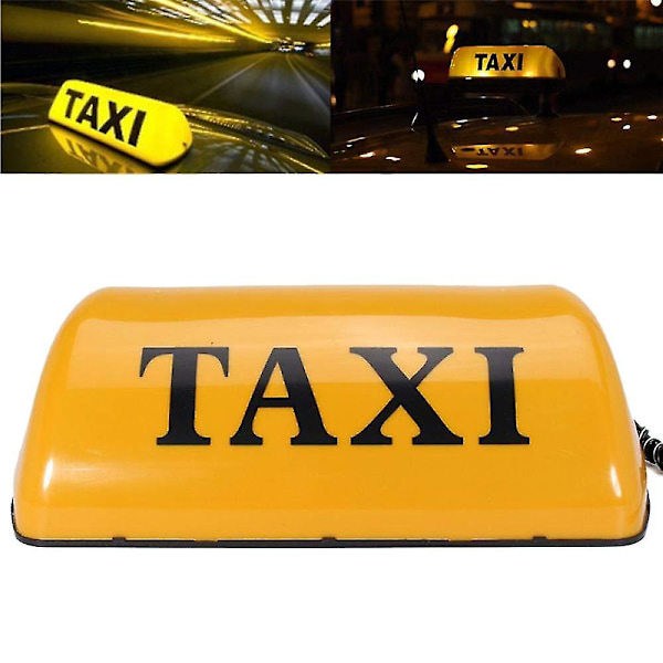 12V Vanntett Toppskilt Magnetisk Måler Taklampe Lys LED Taxi Signallampe - Gul
