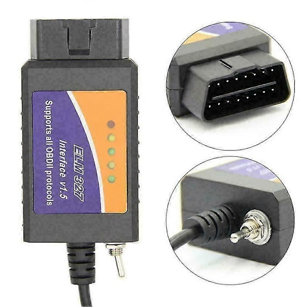 For Ford Forscan ELM327 USB Modificeret OBD2 Scanner V1.5 MS-CAN HS-CAN Kodelæser Scanner