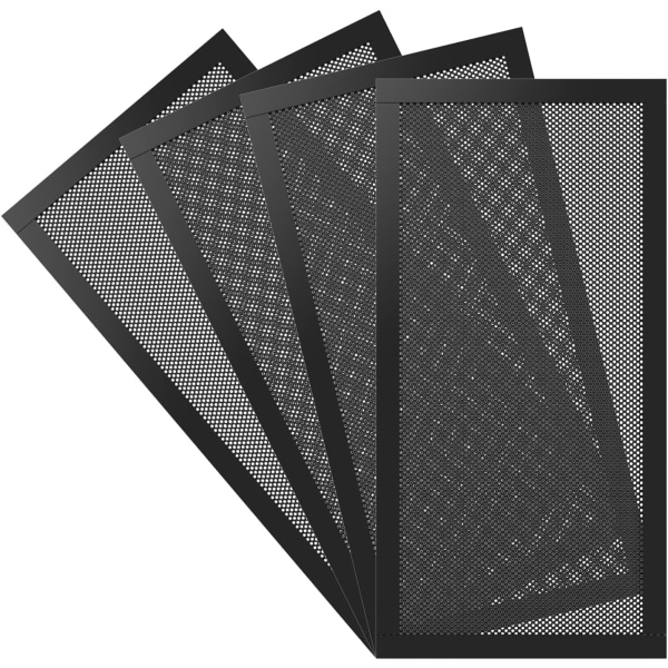 120 * 240 mm PC Køleblæser Støvfilter, [4 Pack] Magnetisk ramme PC Fan Mesh PC Kølefilter Støvtæt PVC Dæksel PC Fan Grills