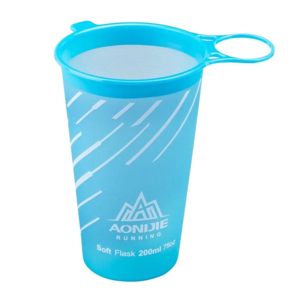 AONIJIE SD09 SD10 250 ml 500 ml mjuk kolv Fällbar hopfällbar vattenflaska TPU fri för löpning Hydration Pack Midjeväska Väst SD22 Sky Blue Cup