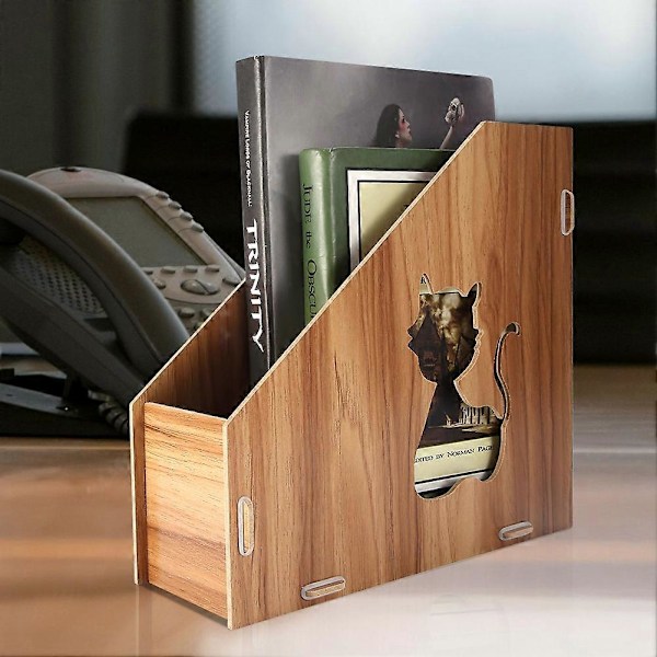 Moderne Hult Cat DIY Kontor Display Stativ Magasin Fil Organiser Skrivebord Dokument Sorterer