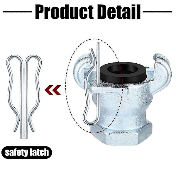 4 Sæt NPT Jern Luft Slange Fitting 2 Lug Universal Kobling Chicago Fitting til Hun og Han Ende (