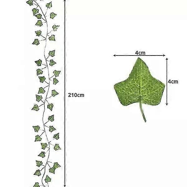25 Meter Murgröna Girlang / Löv Girlang - 2m Lång Grön