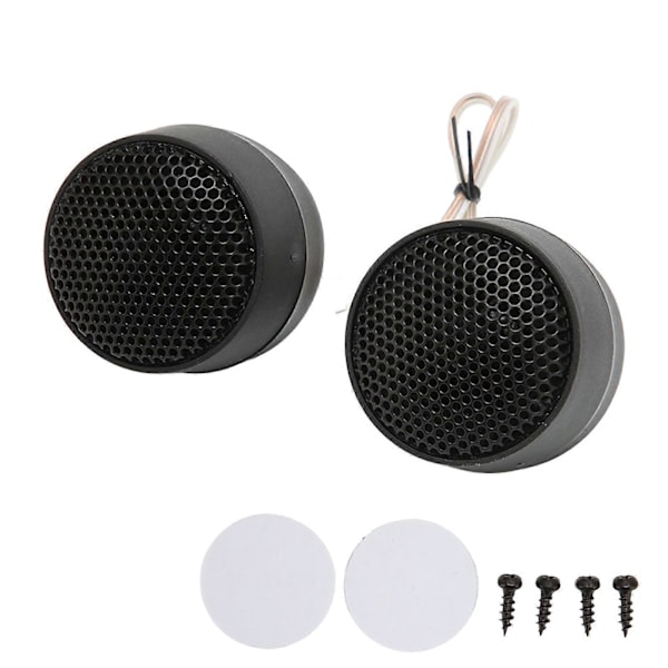 Par Mini Dome Diskant 10W 4 Runde Højttalertilbehør Sort Universal Bil Lydanlæg